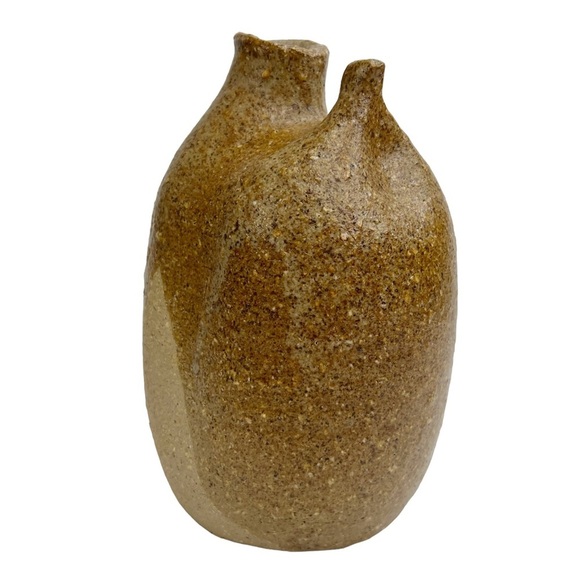 Fred Forslund Scandinavian Recycled Materials Two Tone Brown Vase - Picture 7 of 11